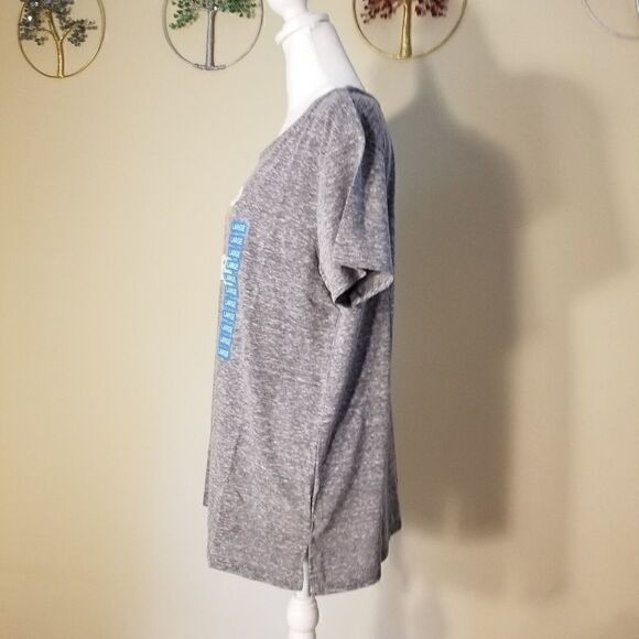 NWT! Modern Canvas Gray Good Vibes Tee L - Picture 6 of 8